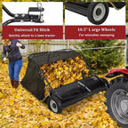 48 Inch Tow Behind Lawn Sweeper,Large Capacity Heavy Duty Leaf with Adjustable Sweeping Height
