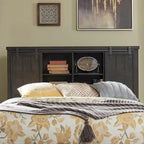 Thornwood Hills Rock Beaten Gray with Saw Cuts Queen Bookcase Bed