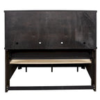 Thornwood Hills Rock Beaten Gray with Saw Cuts Queen Bookcase Bed