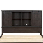 Thornwood Hills Rock Beaten Gray with Saw Cuts Queen Bookcase Bed
