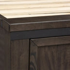 Thornwood Hills Rock Beaten Gray with Saw Cuts Queen Bookcase Bed
