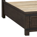 Thornwood Hills Rock Beaten Gray with Saw Cuts Queen Bookcase Bed