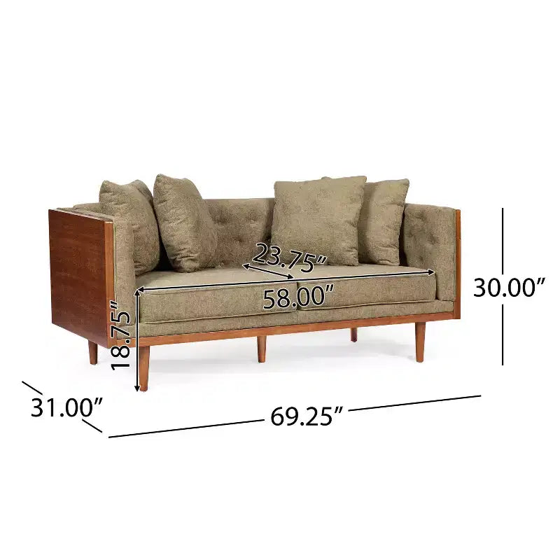 Christopher Knight Home Borah Tufted Loveseat with Accent Pillows