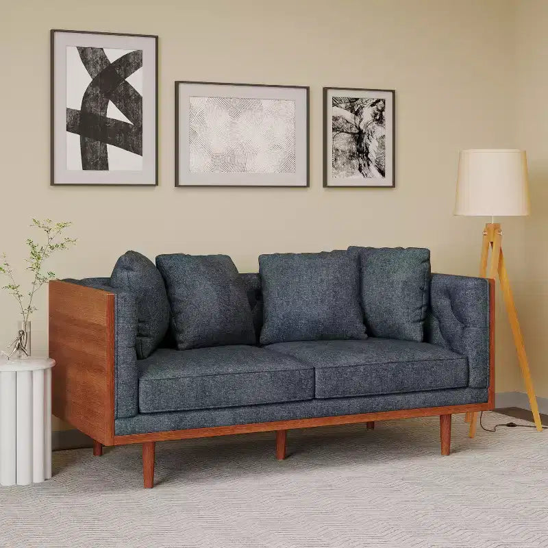 Christopher Knight Home Borah Tufted Loveseat with Accent Pillows