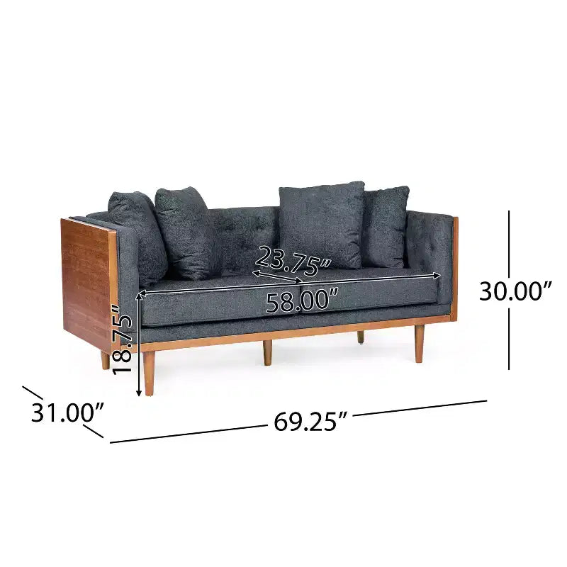 Christopher Knight Home Borah Tufted Loveseat with Accent Pillows