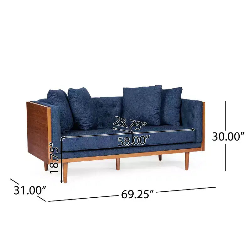 Christopher Knight Home Borah Tufted Loveseat with Accent Pillows