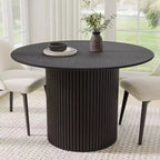 Dovelina Modern Round Dining Table Wood Kitchen Table