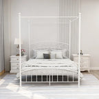 Aufank Classic Metal Canopy Bed Frame, Easy Assembly