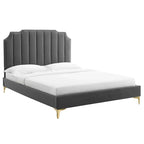 Colette King Performance Velvet Platform Bed