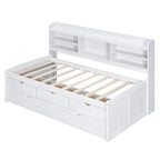 Twin Size Wooden Captain Bed