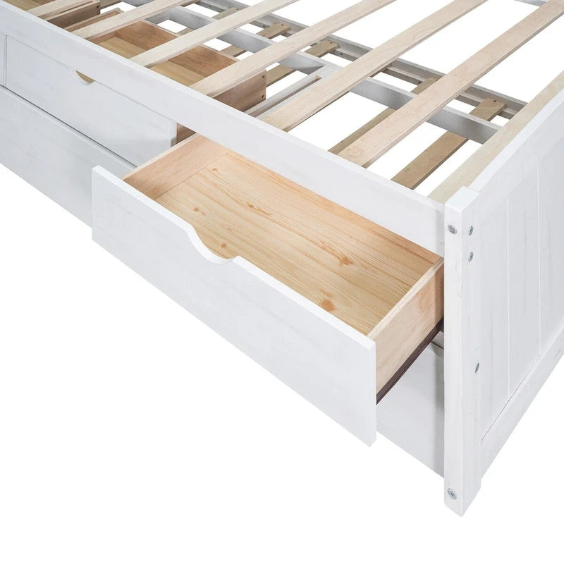 Twin Size Wooden Captain Bed