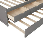 Twin Size Wooden Captain Bed