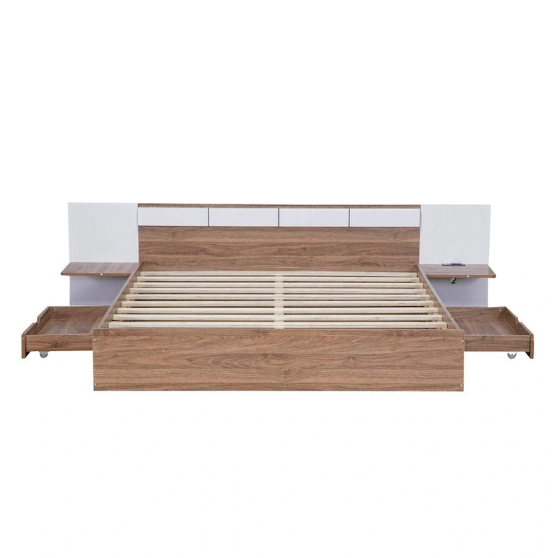 Queen Size Platform Bed with Headboard