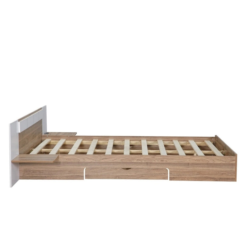 Queen Size Platform Bed with Headboard