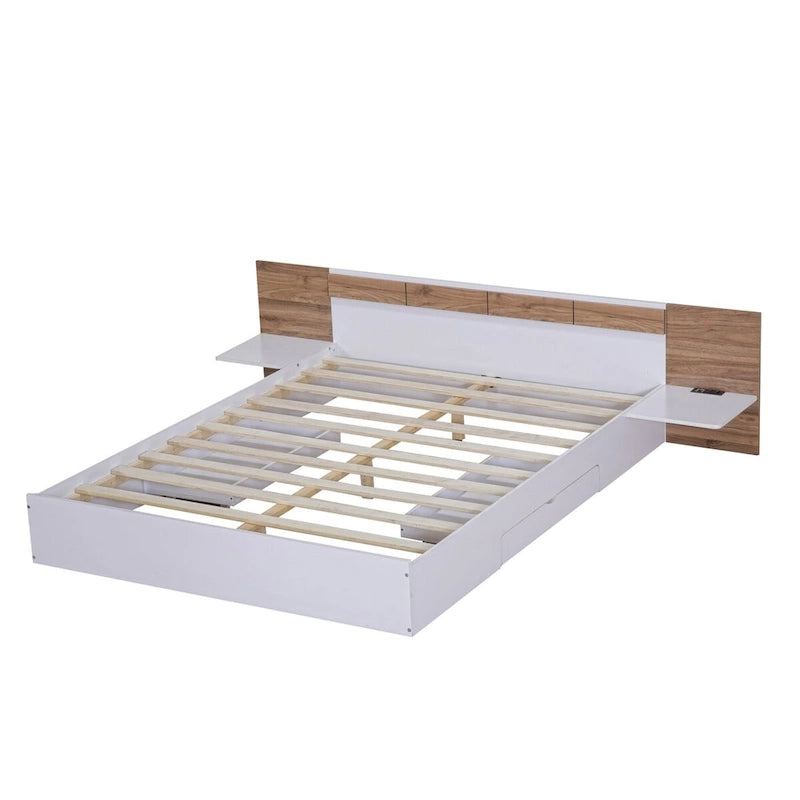Queen Size Platform Bed with Headboard