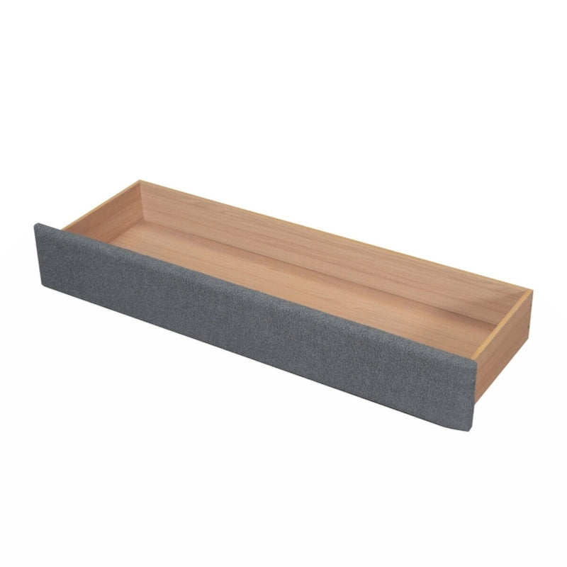 Teddy Fleece Queen Size Upholstered Platform Bed with Drawer