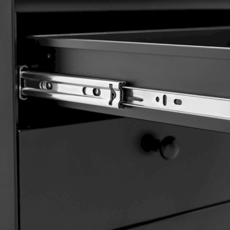 Modern Steel Nightstand Storage Cabinet with 3 Drawers for Living Room,Bedroom