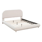Full Size Upholstered Platform Bed with Thick Fabric