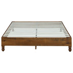 MUSEHOMEINC 12 Inch Solid Wood Bed Frame Rustic Style Eliminates The Need for a Boxspring, Natural Finish