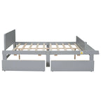 Full Bed with Footboard Bench,2 drawers