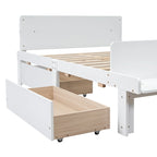 Full Bed with Footboard Bench,2 drawers