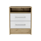 Rowley 2-Drawer 1-Shelf Rectangle Nightstand Smokey Oak