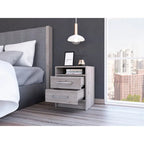 Rowley 2-Drawer 1-Shelf Rectangle Nightstand Smokey Oak