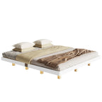 King Size Floating Bed with LED Lights