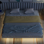 King Size Floating Bed with LED Lights