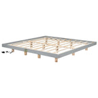 King Size Floating Bed with LED Lights