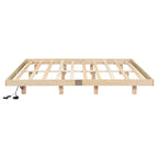 King Size Floating Bed with LED Lights