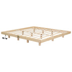 King Size Floating Bed with LED Lights