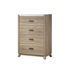 Daemon 6 Piece Light Brown Panel Bedroom Set