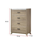 Daemon 6 Piece Light Brown Panel Bedroom Set