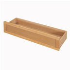 Elegant Bed Frame with Rattan Headboard and Sockets