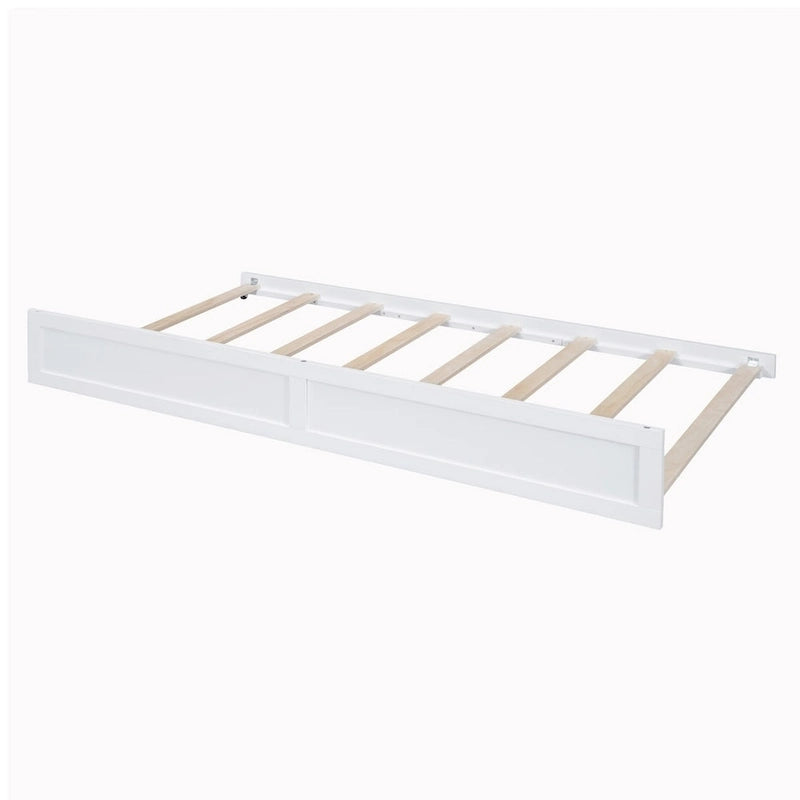 Elegant Bed Frame with Rattan Headboard and Sockets