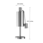 Tabletop Stainless Steel Outdoor Torch Lamp - Fuel Canister Flame Light for Citronella with Fiberglass Wick for Backyard, Patio by Nature Spring