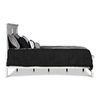 Umi Twin Size Bed, Classic Panel Design with Molded Details, White Wood
