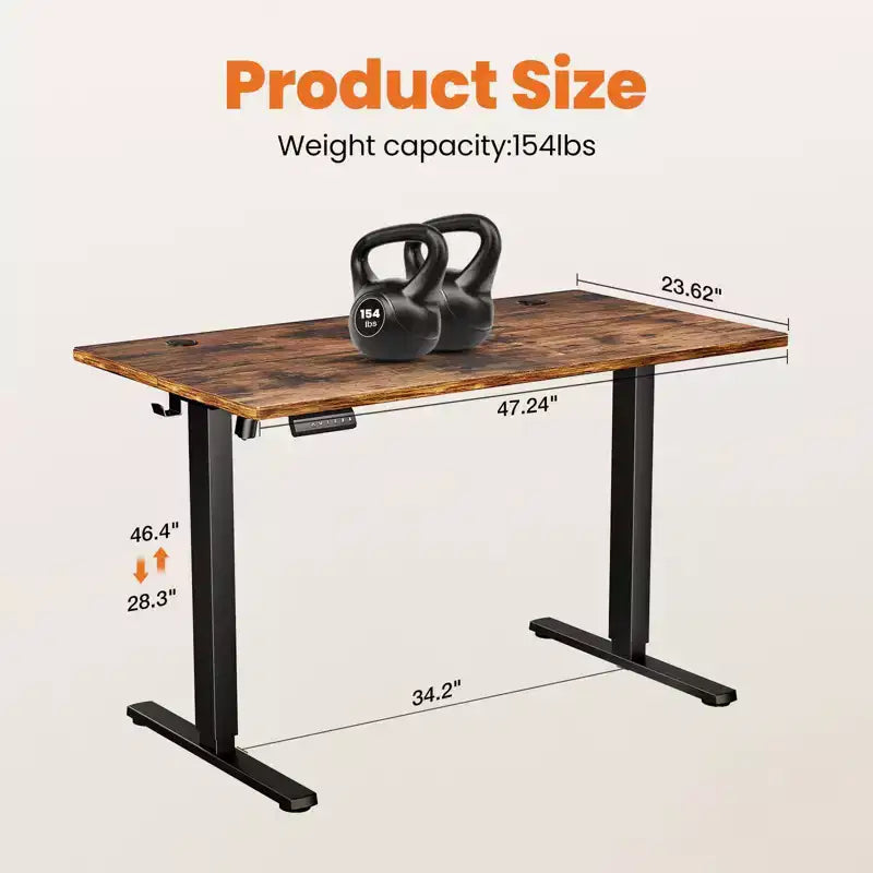 JIONJOY 48 Wide Height Adjustable Standing Desk