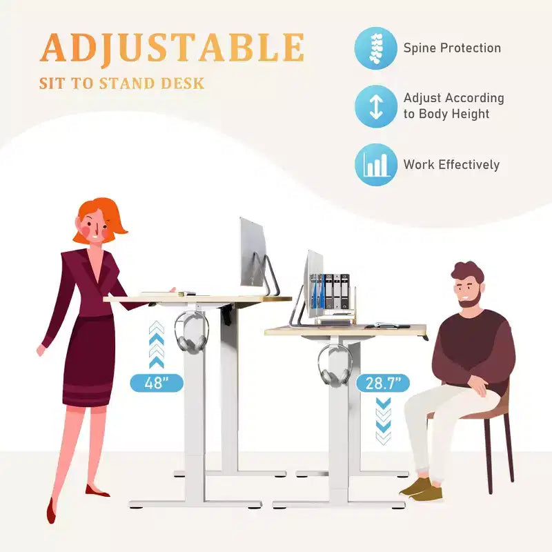 JIONJOY 48 Wide Height Adjustable Standing Desk