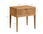 Nathan James Set of 2 Jasper Wood Fluted Nightstand