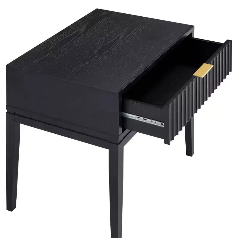 Nathan James Set of 2 Jasper Wood Fluted Nightstand