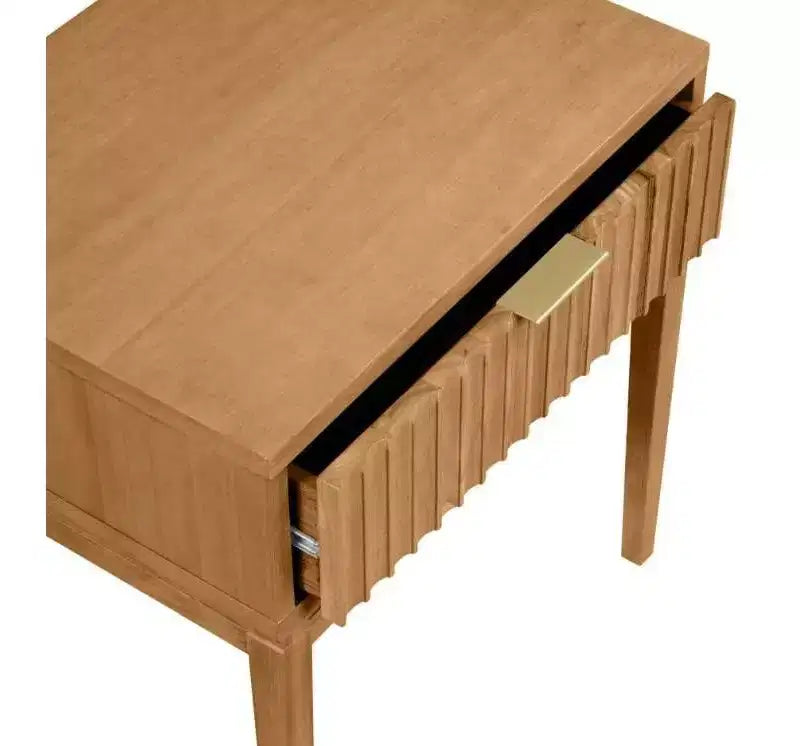 Nathan James Set of 2 Jasper Wood Fluted Nightstand