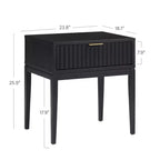 Nathan James Set of 2 Jasper Wood Fluted Nightstand
