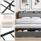 JX bed with drawers at the end of the bed