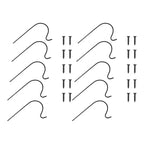 Unique Bargains Plant Hanger with Screws 1.6inch Black 10pcs