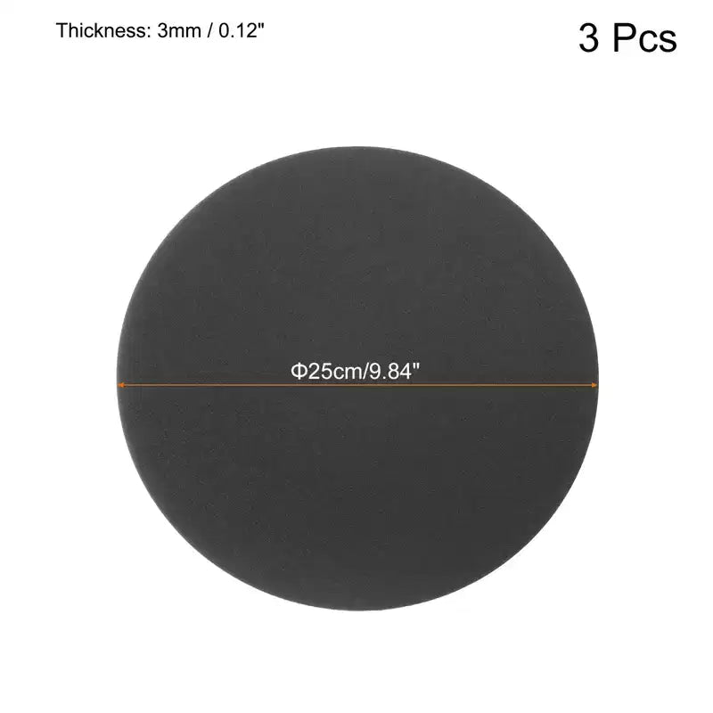 Unique Bargains Reversible Non-slip Heat Insulation Strong Water Absorption Plant Coaster 3 Pcs