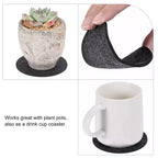 Unique Bargains Reversible Non-slip Heat Insulation Strong Water Absorption Plant Coaster 3 Pcs