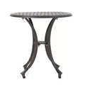 GDFStudio Louis Outdoor Cast Aluminum Round Side Table, Bronze