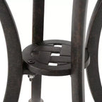 GDFStudio Louis Outdoor Cast Aluminum Round Side Table, Bronze